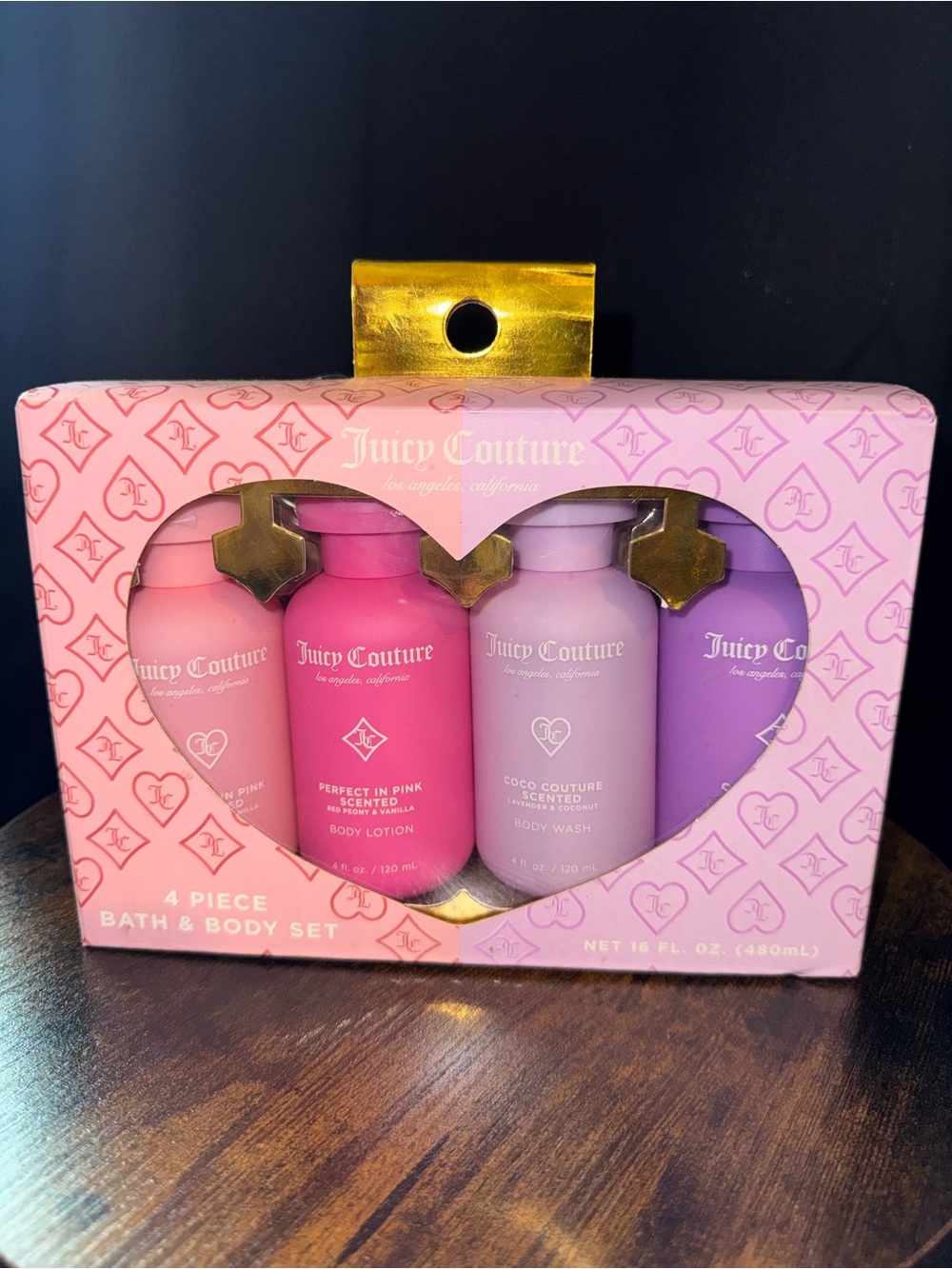 Juicy Couture Pink & Lavender 4-Piece Bath & Body Gift Set